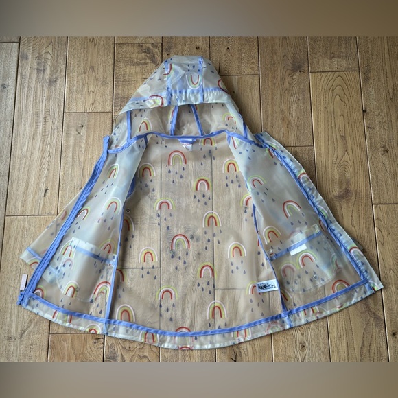 Cat & Jack Translucent Rainbow Rain Jacket size 4T - Picture 7 of 10